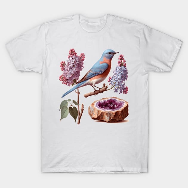 New York State Flora and Fauna - 19th Century Natural History Art T-Shirt by encycloart